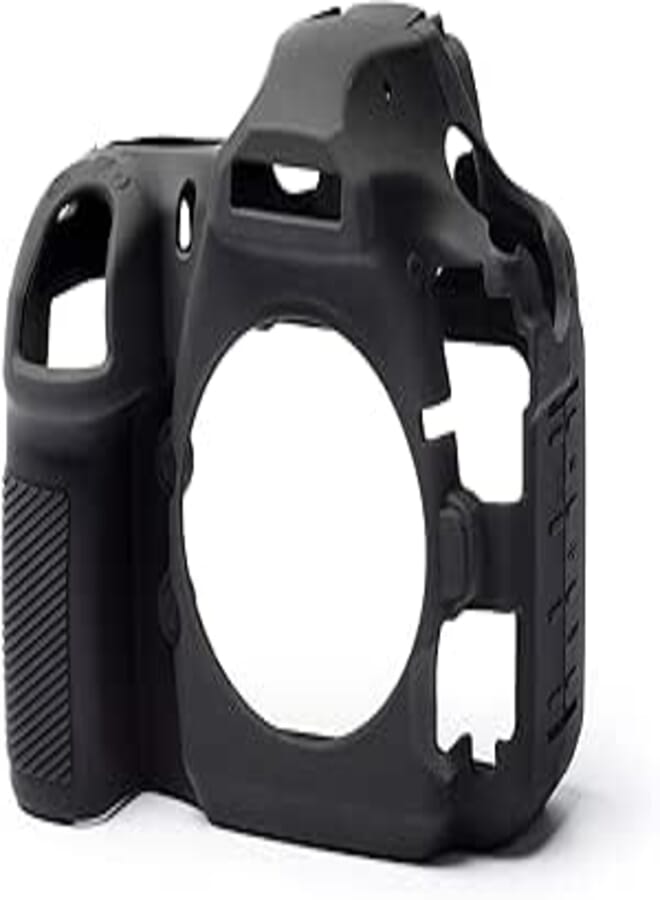 easycover Silicone Camera Armour Skin for Nikon D850 DSLR. Black Case.